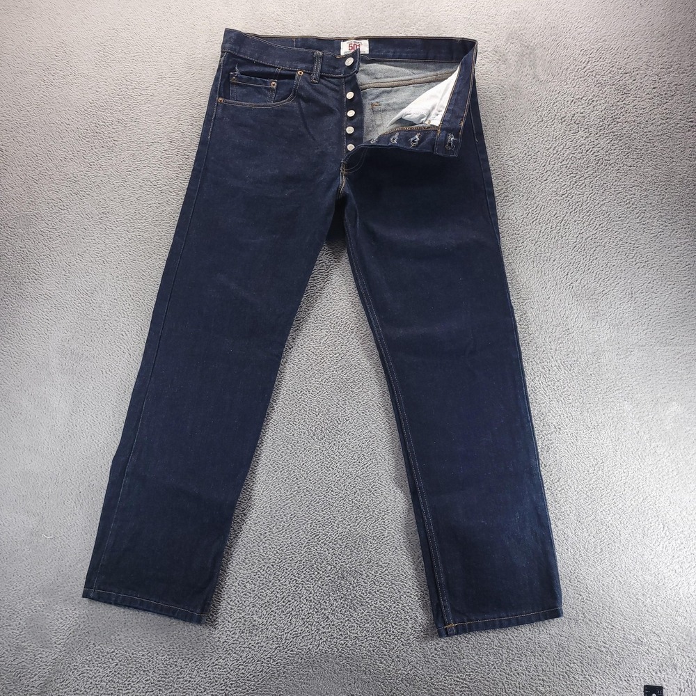 VTG Levis 501 Jeans Mens 34x30 Blue Straight Button Fly Made In USA Y2K Raw